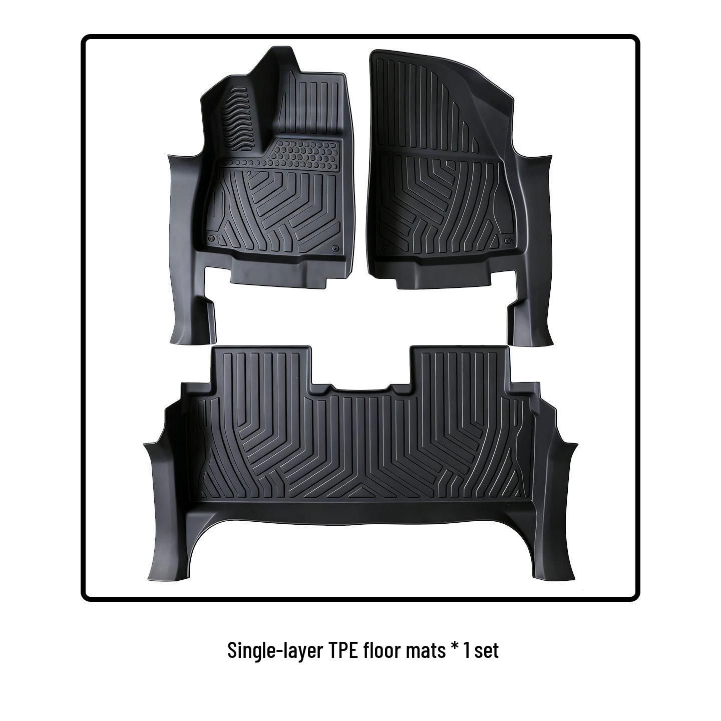 

Eco-Friendly TPE Floor Mats for GAC AION V: Odorless, Durable, Double-Layer, and Door Sill Wrap.
