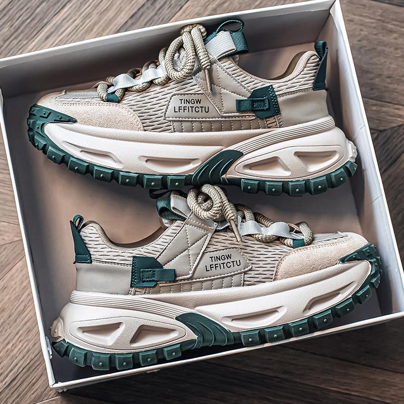 

Autumn 2025 Men s Casual Mesh Sports Shoes: Trendy, Height-Enhancing Tire-Style Design for Teens and Adults 39