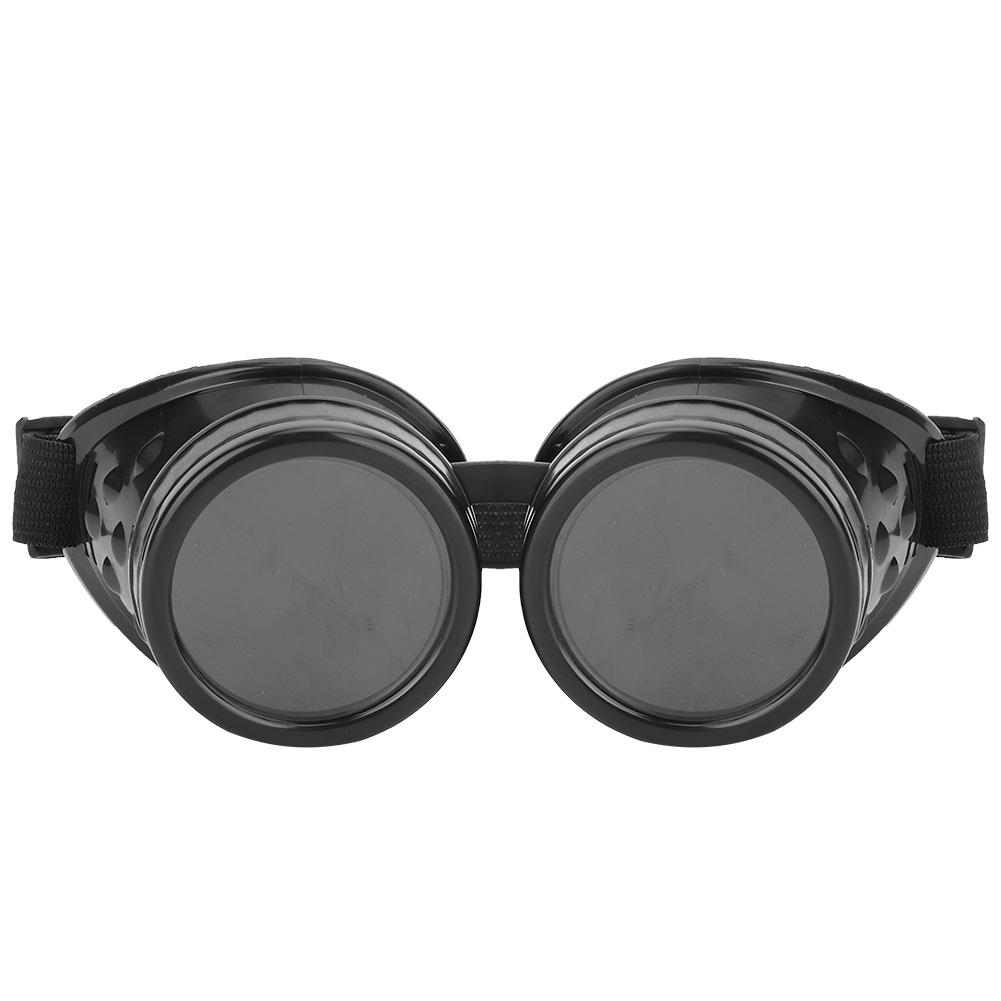 Gogle Steampunk w stylu vintage ABS Dwuwarstwowe okulary przeciwsłoneczne na rekwizyt imprezowy Dekoracja czarne