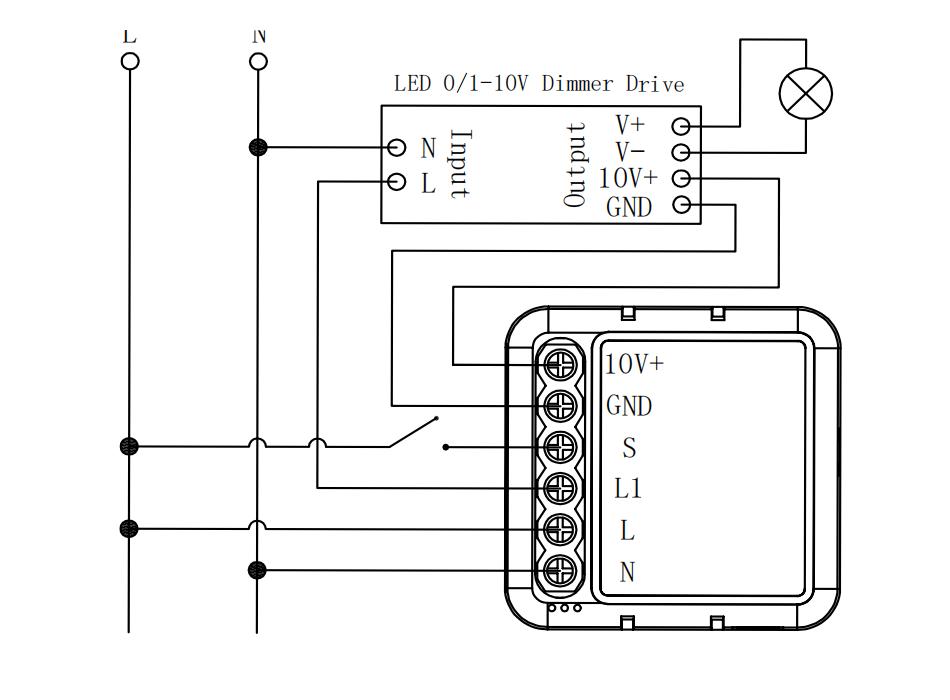 Smart Light Switch Dimmer Module Zigbee 0-10V with Dimmable Wall Switches