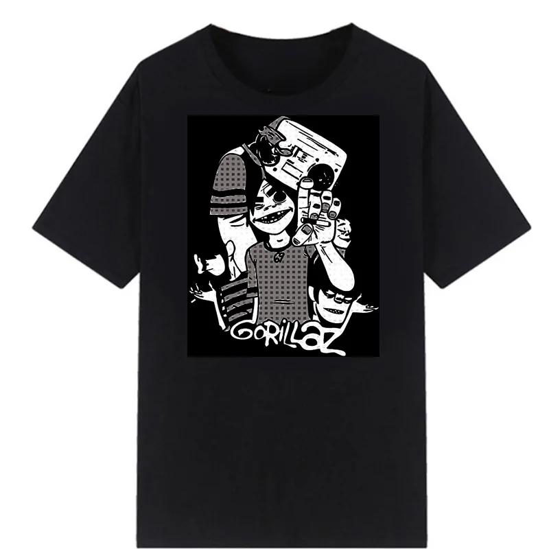 Harajuku Anime Shirt Gorillaz Tee Adult Great Quality Tshirt Retro Manga Graphic Tshirts Men Clothing Oversized T Shirt Mens Tee