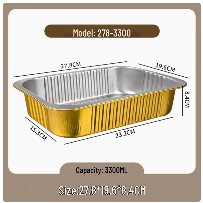 Sanbile Disposable Aluminum Foil Takeout Containers