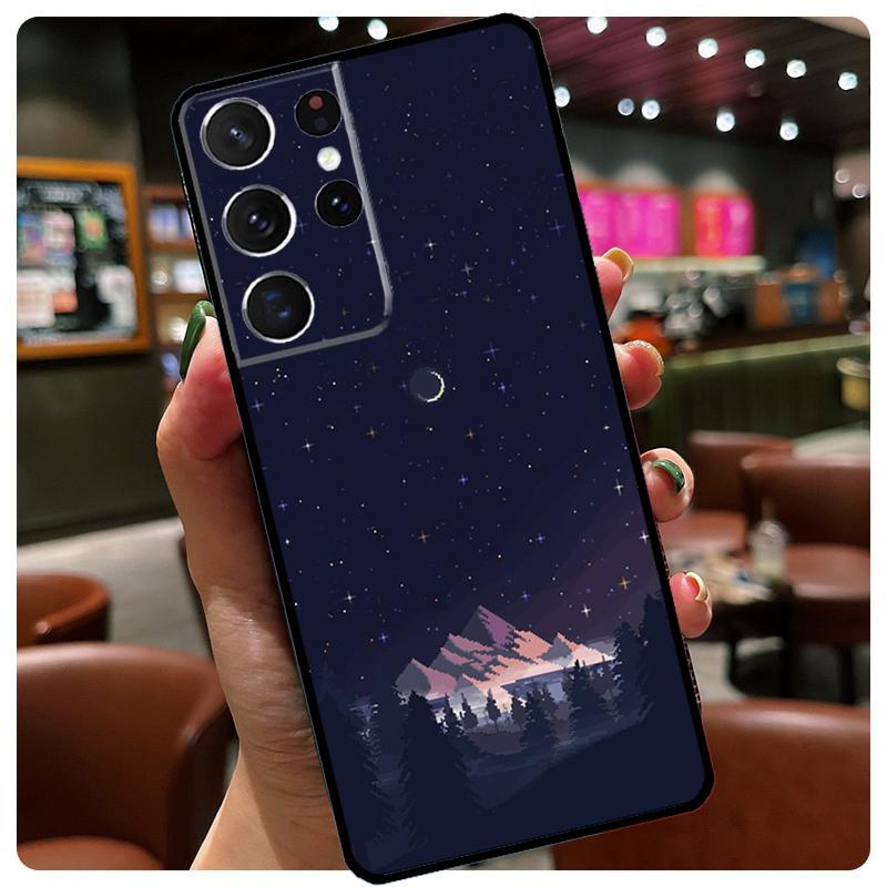 Pixel Art Aesthetic Phone Case For Samsung Galaxy S25 Ultra S20 S21 S22 S23 S24 Ultra S9 S10 Plus S25 FE Cover