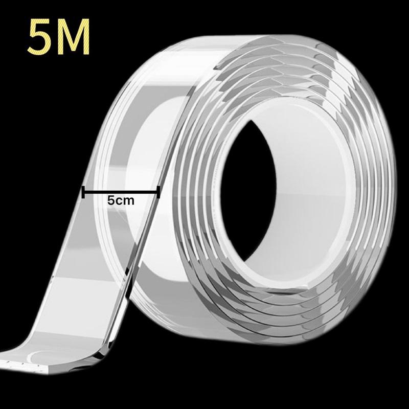 20/30/50mm Nano Tape Double Sided Tape Transparent Reusable Waterproof Adhesive Tapes Cleanable Kitchen Bathroom Supplies Tapes