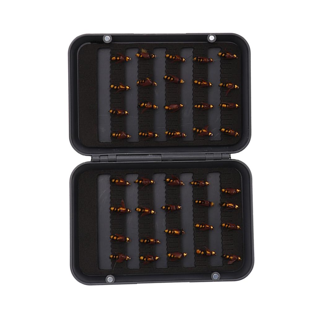 40PCS Fly Fishing Lure with Storage Box Stainless Steel Fishing Artificial Bait for Outdoor Fishing Enthusiast