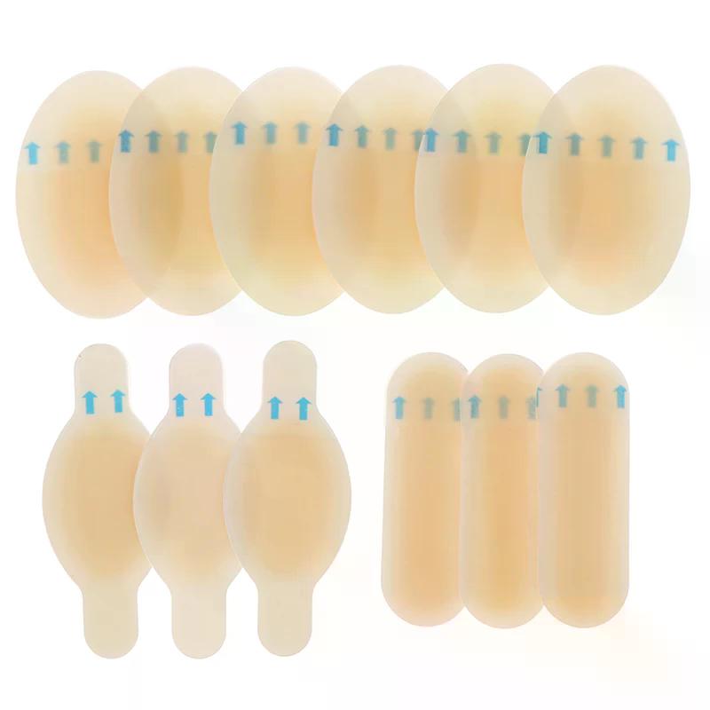 10/12pcs Adhesive Hydrocolloid Gel Blister Plaster Heel Anti-wearing Heel Sticker Pedicure Patch Plaster Foot Care Tools