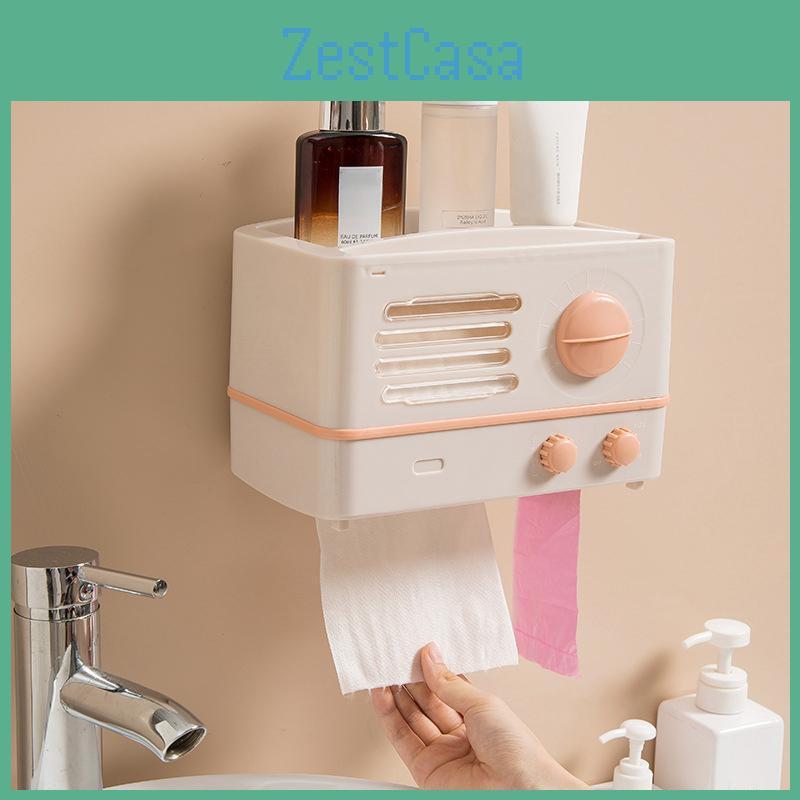 Holder Roll Mengni Portable Waterproof Storage Box Multifunction Tissue Box Wall Mounted Toilet Paper Holder Bathroom Accessories