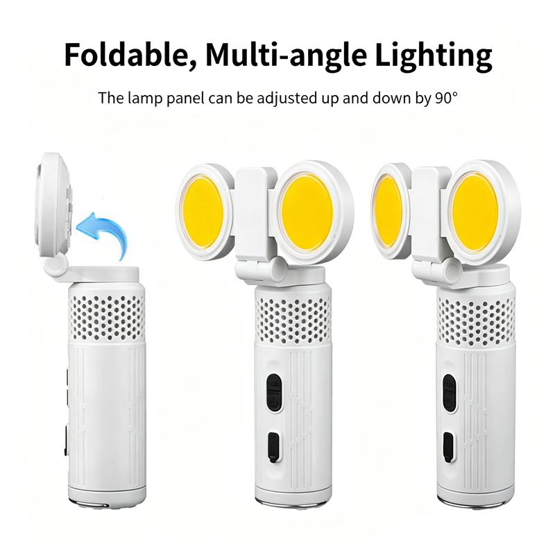 Outdoor Multifunctional Camping Lamp Colorful Dynamic Atmosphere Type-C Tent Lamp Rechargeable with Magnetic Absorption Portable