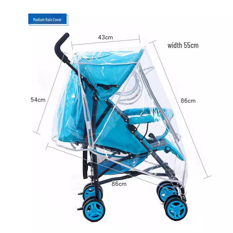 Universal Windproof Stroller Canopy: Baby Rain and Sun Shield Cover