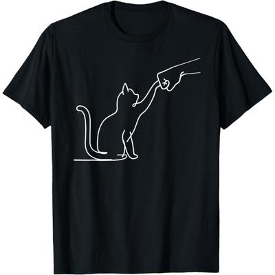 Cute Pet Tee I Love My Cat Best Friend Fist Bump Paw Cat Men Women Girls Kids T-Shirt