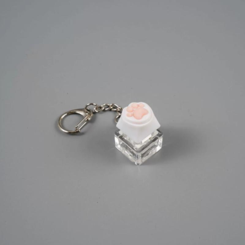 2pcs Cute Cat Claw Keychain Soft Fidget Decompression Toy Portable Key Ring for Backpack Decor Kids Gift