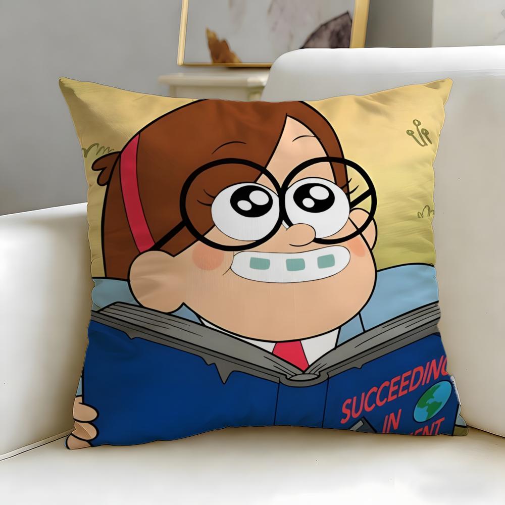Classic Cartoon Gravity Falls Cushion Cover Soft EasyWash Pillow Case Versatile for Couch Bed Travel and Office