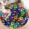 Among Us Round Area Rug,Carpet Rug for Living Room Bedroom Sofa Playroom Decor,Non-slip Floor Mat