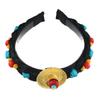 Tibetan Hand-woven Headband Wig Turquoise Beeswax Headgear Children's Female Dance Performance Tibetan Hair Accessories