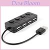 USB-hub med kontakt og fire porte til tastatur, mus, USB-drev, dataoverførsel