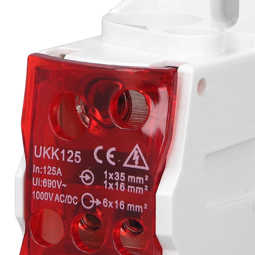 690V 125A Universal Electric Terminal Block Red Junction Box Electrical Installations