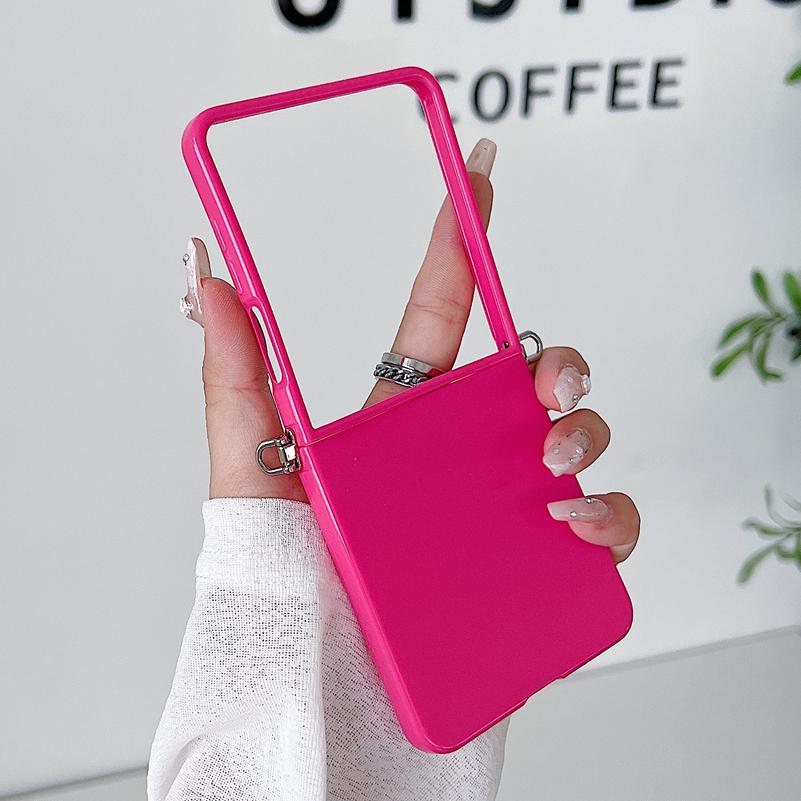 Candy Solid Color Glossy Case for Samsung Galaxy Z Flip 7 6  4 3 Zflip Flip7 Ultra Slim Soft TPU Shockproof Back Cover