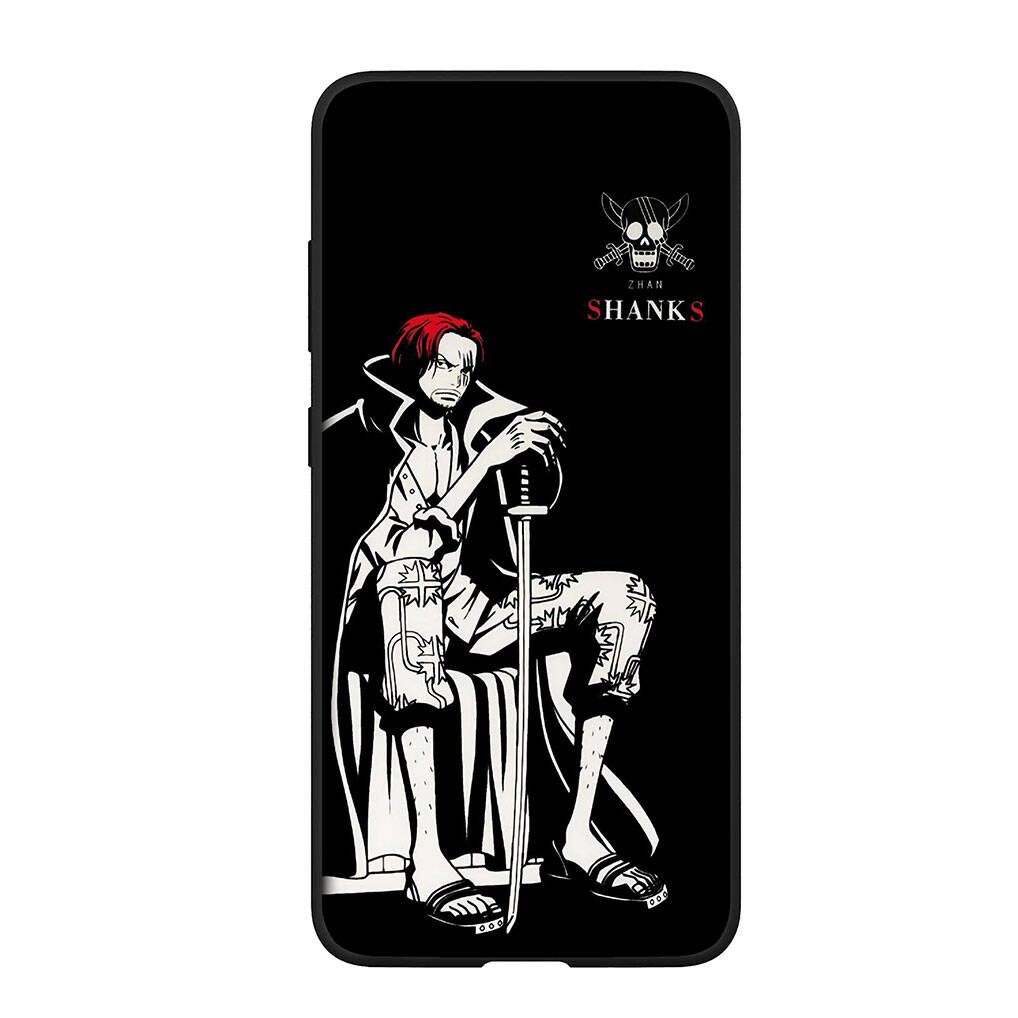 for Samsung Galaxy S25 S24 S23 iPhone 17 16 15 Xiaomi Redmi Note 14 13 12 Plus Pro Max A37 A57 Case Shanks Red Hair Luffy One Piece OPPO Huawei Cover