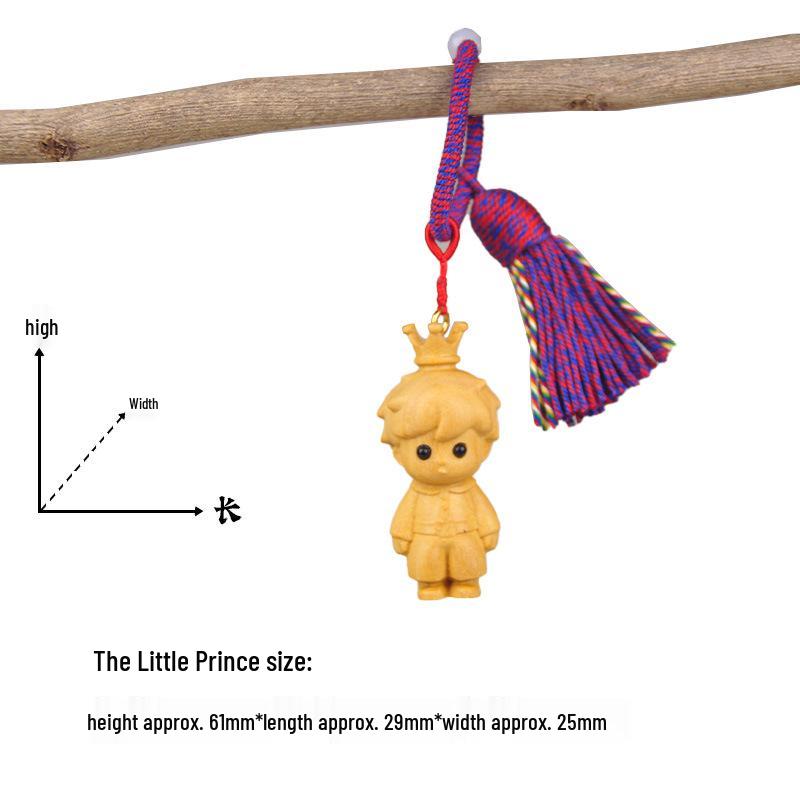 Little Prince Golden Sandalwood Healing Keychain - Cute Bag Charm & Children's Gift