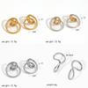 Minimalist Stainless Steel Geometric Earrings With Irregular Lines For Women Fashion Accessories
