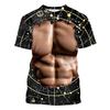 3D Print Funny Muscle Graphic T Shirt for Men Women Short Sleeve Ugly Tee Shirts Clothes Mens Novelty Party Cosplay Tshirts