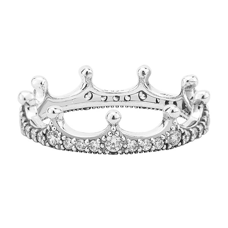 Pandora Magic Crown 925 Silver Ring Women ring 197087CZ Box,50
