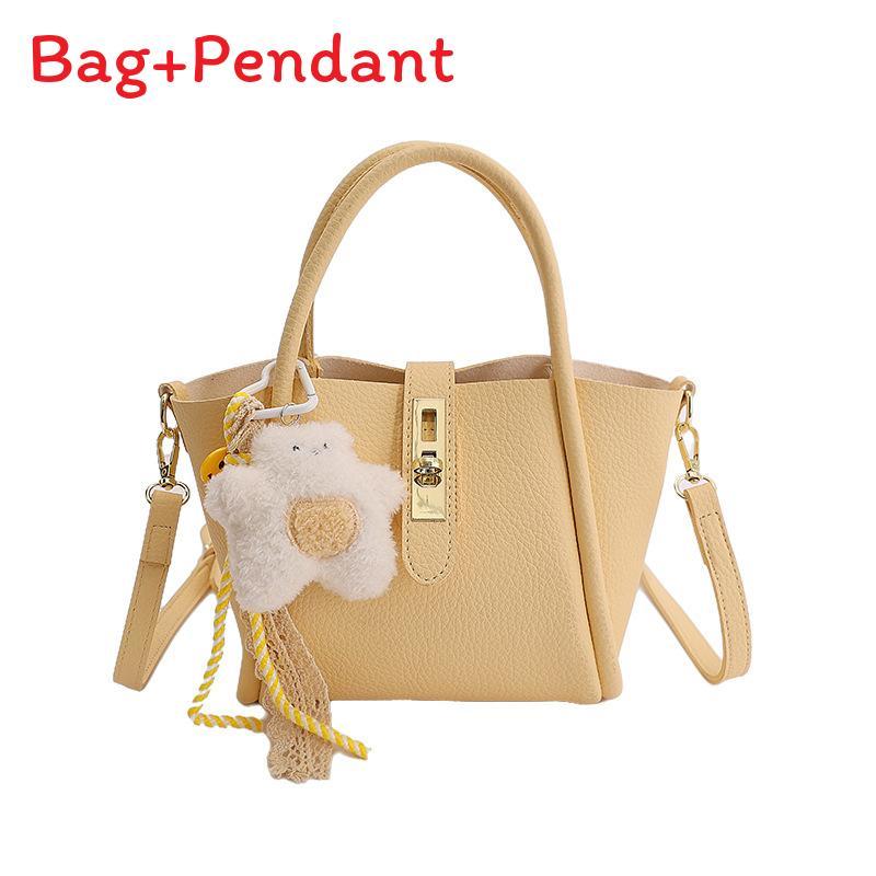 Urban Style Pu Water Bucket Handbag With Inner Zipper And Phone Pocket