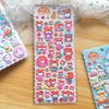 4 Pcs Cute Animal League Cartoon Foam Stickers - Adorable Rabbit, Bear & Mouse Designs, Reusable & Re-sticky, Ideal for Notebook