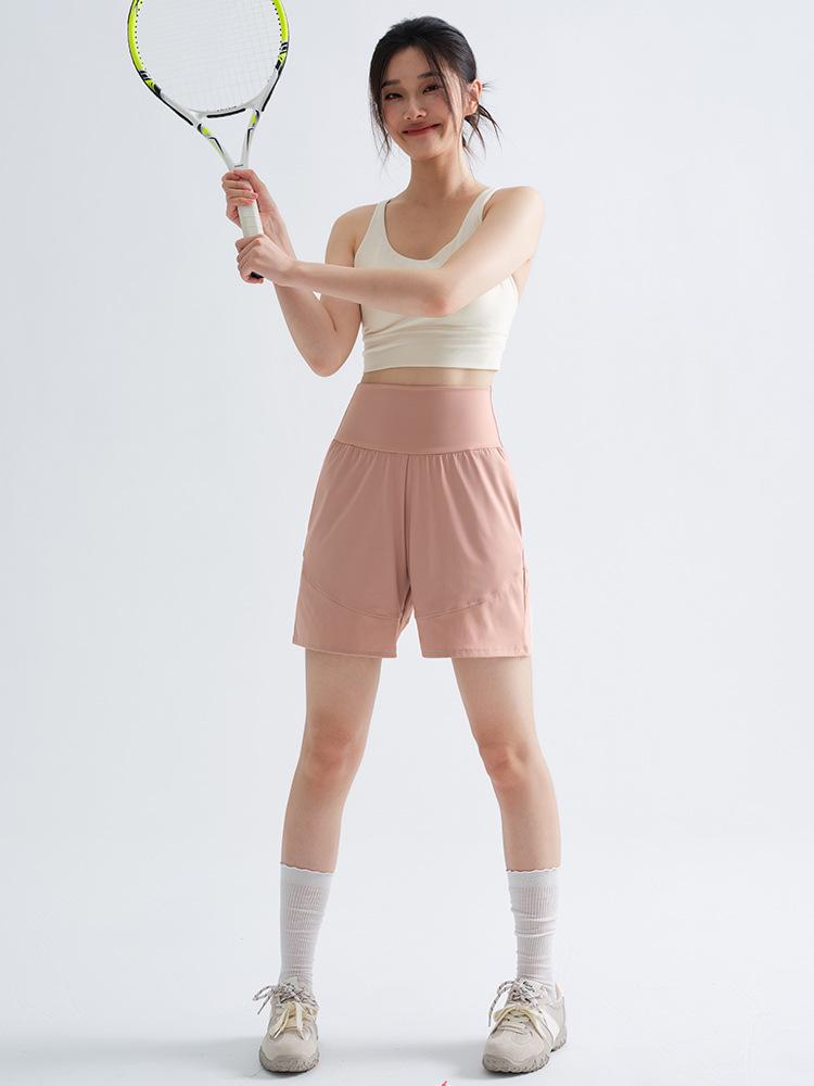Damen Schnelltrocknende High-Waist Shorts für Laufen & Yoga