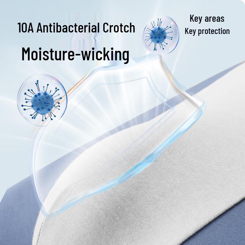 JingShu Cotton Men's Anti-bacterial Boxer Briefs 3-Pack