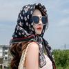 New Spain Garden Floral Square Cotton Viscose Shawl Scarf High Quality Print Soft Shawls And Wraps Bufandas Muslim Hijab 90*90Cm