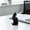 Sophisticated Birthday Gifts for Friends 3D Printed Cat Sculpture Modern Style Matte Statue Black Unique Housewarming Lovers And White PLA Ornament