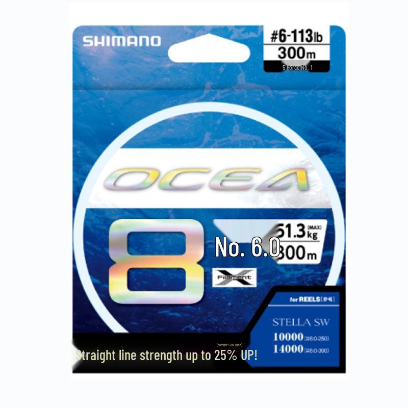 SHIMANO OCEA Multicolor 8-Braid PE Line for Jigging and Sea Fishing