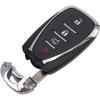Replacement Key Fob Cover Case Fit For 2017 2018   Chevy Camaro Malibu Equinox Cruze Blazer Trax Volt Bolt Keyless Entry Key Fob Shell ( 4 Buttons)