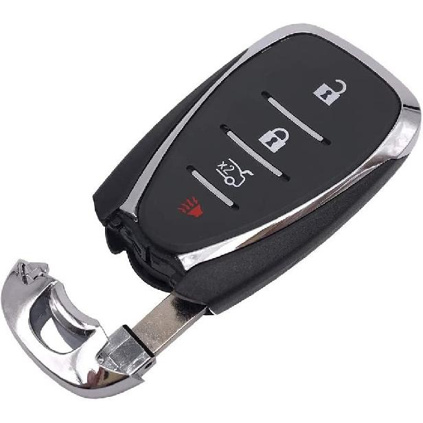 Replacement Key Fob Cover Case Fit For 2017 2018   Chevy Camaro Malibu Equinox Cruze Blazer Trax Volt Bolt Keyless Entry Key Fob Shell ( 4 Buttons)