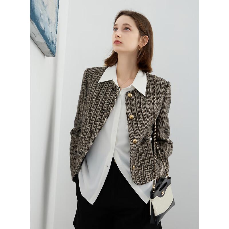 

Sancai Women s Retro Wool Blend Short Coat XL