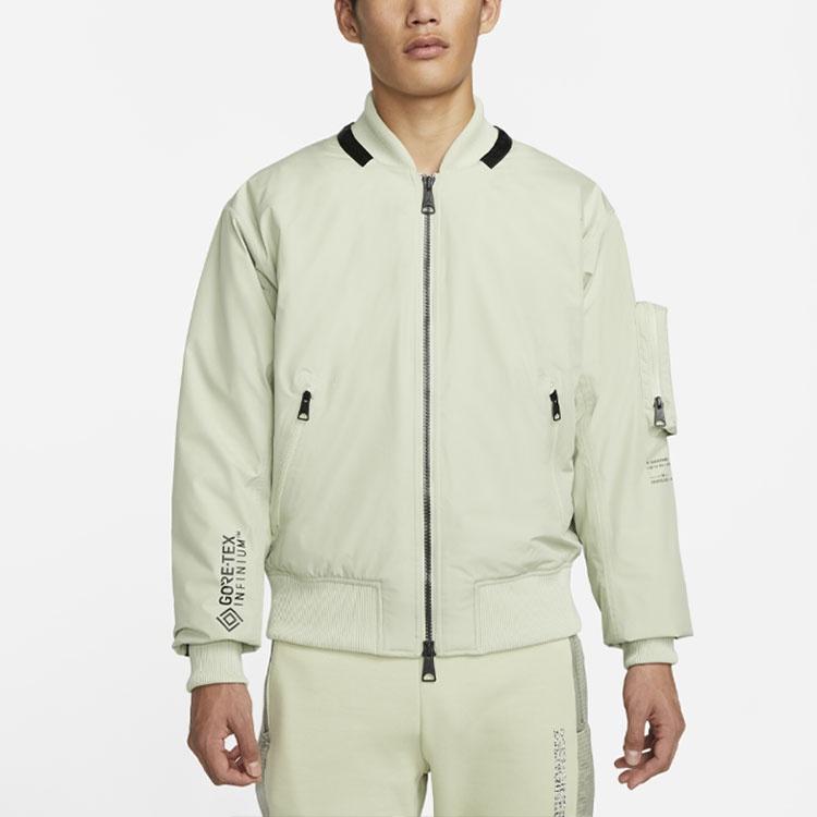 Men's Air Jordan Pocket Zipper Short Padded Jacket Green DJ0233-371