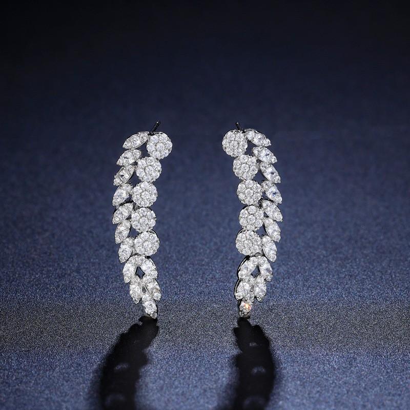 AAA Zirkon Kupfer Mikro-besetzt Diamant-Set Kette Braut Hochzeit Modeschmuck
