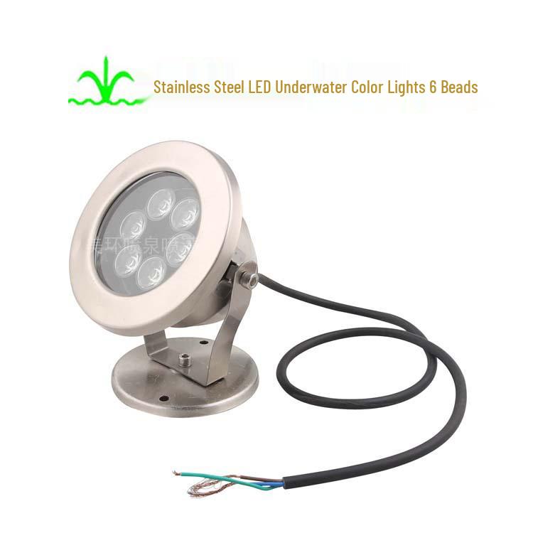 Colorful LED Underwater Fountain Spotlight, 6W/12W, 12V/24V, Waterproof Landscape Light Colorful (220V/12W)