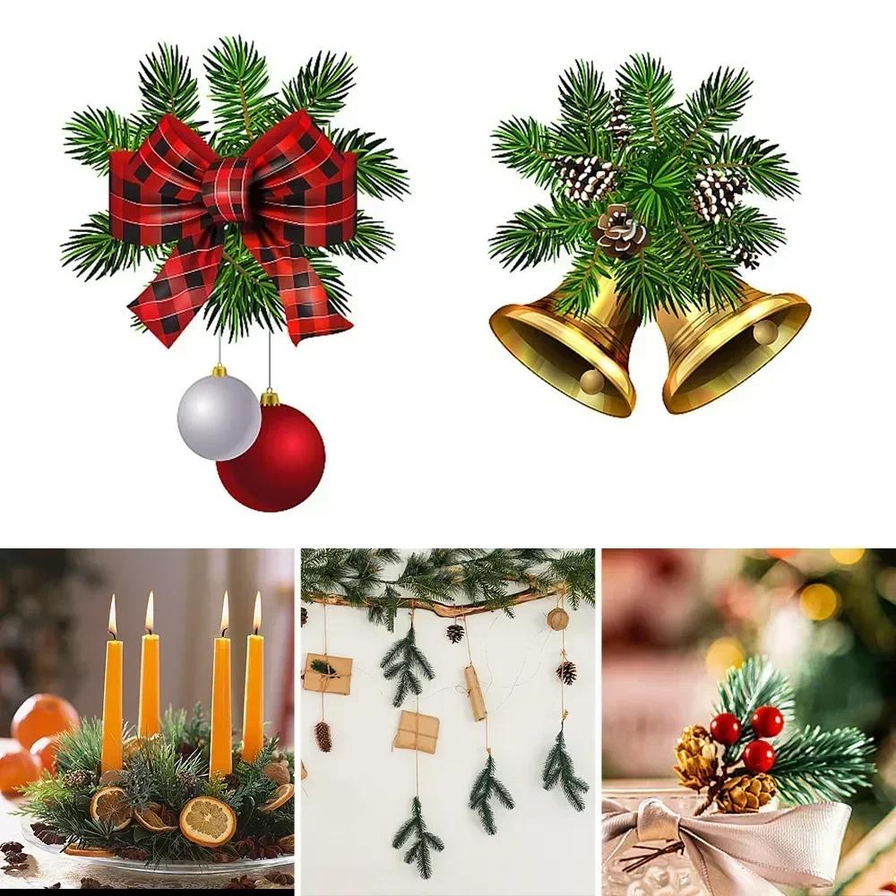 100/50/10 Pieces Artificial Pine Needles Plants Plastic Christmas Tree Garland DIY Pine Branches for Wedding Home Decoration