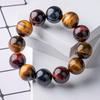 Buntes Tigerauge-Steinarmband Dreifarbiges modisches, aufdringliches Armband für Männer und Frauen