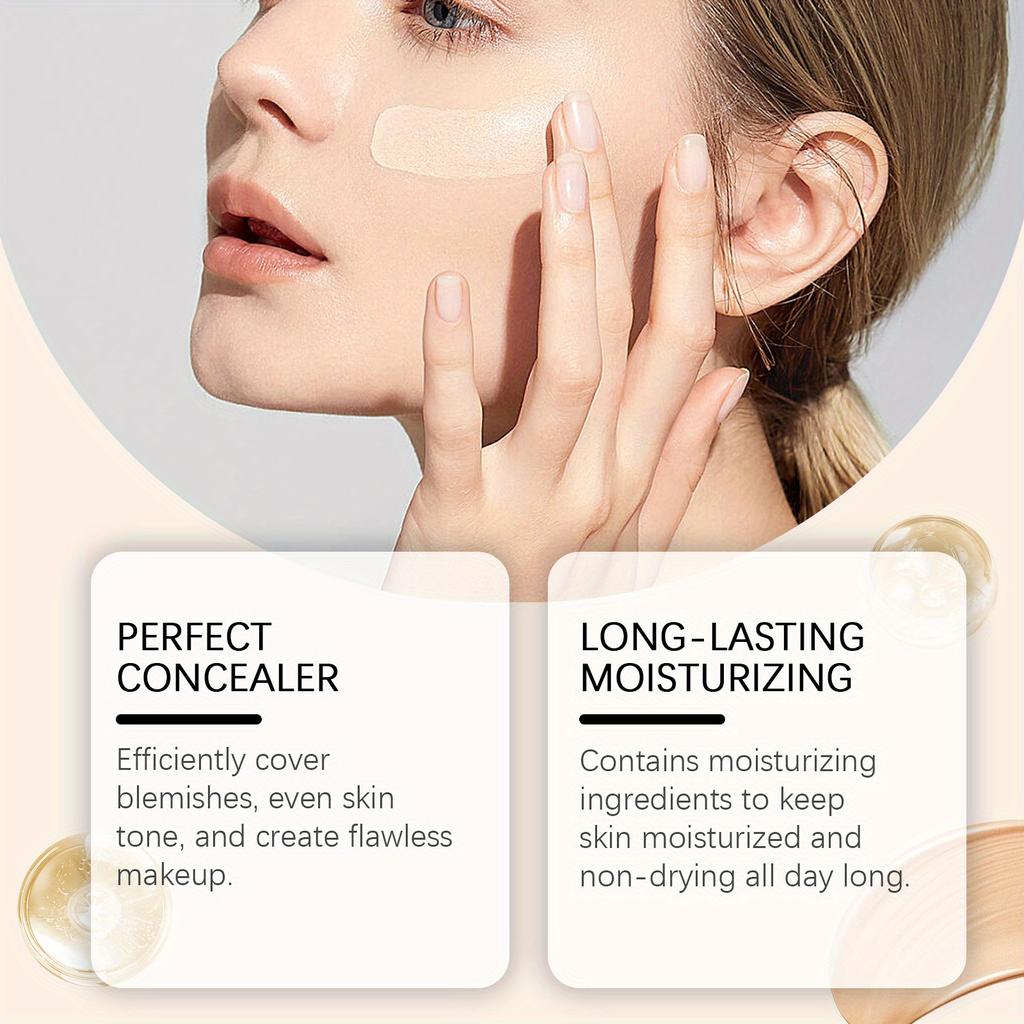 Temperature-changing Liquid Foundation, Natural Light Concealer, Deep Moisturizing Texture, Gentle Brightening and Rejuvenating Skin