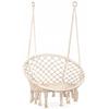 Stork's Nest Swing Hanging Chair Garden Boho for Home Garden 120cm - white