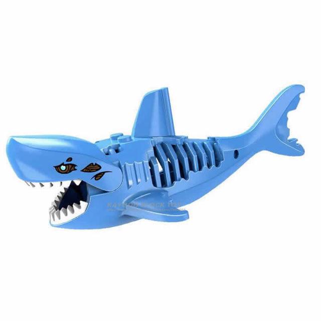 

Одиночний продаж DIY Bricks Велика Акула Фігурки тварин Модель Будівельні блоки Іграшки для дітей Без коробки