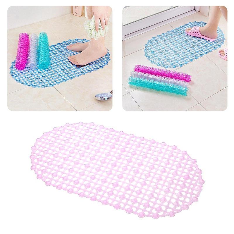 Bath Shower Mat NON Slip PVC Bathroom Mats ANTI Slip Strong Suction 35 X 61CM
