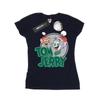 Tom And Jerry Womens/Ladies Christmas Greetings Cotton T-Shirt