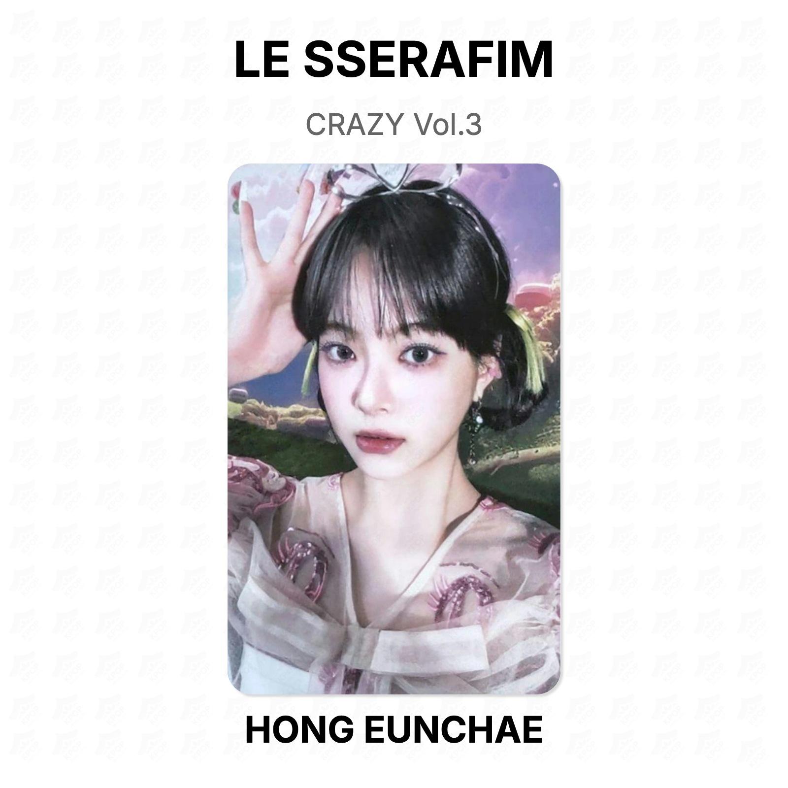 LE SSERAFIM CRAZY Vol.3 Official Photocard HONG EUNCHAE