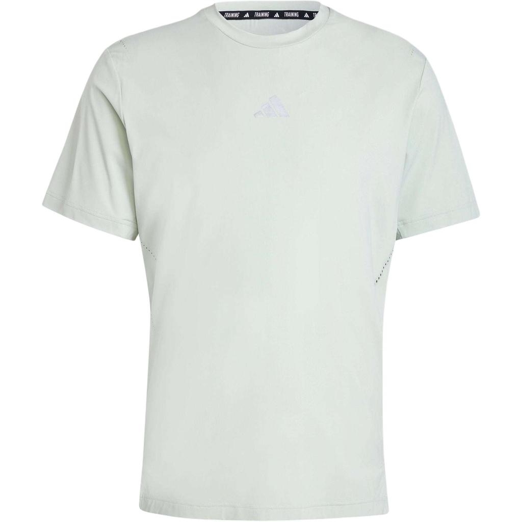 Adidas Breathable Comfort Solid Color Short Sleeve T-Shirt Men Tops Linen-Green JD0198