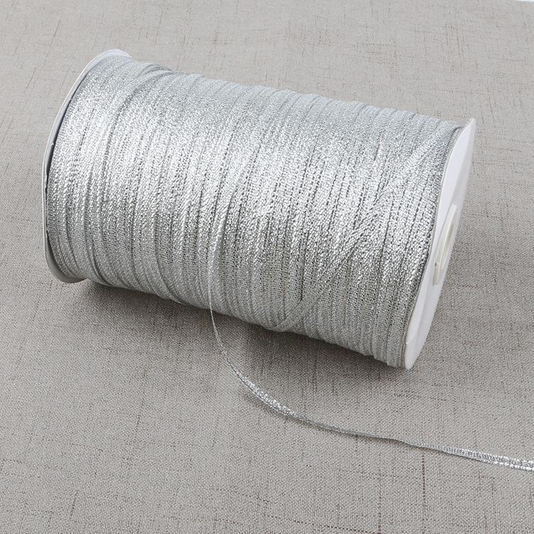 

Silver & Gold Glitter Ribbon for Gift Box Packaging, DIY Materials, Earrings, Hair Accessories, and Hat Decorations