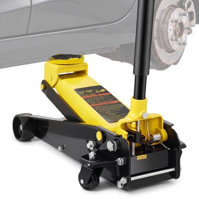 Floor Jack, 3 Ton Low Profile Floor Jack, Heavy-duty Steel Racing Floor Jack with Single Piston Quick Lift Pump